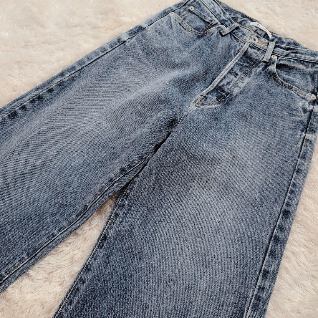 ✨人気✨ウィムガゼット センタープレスワイドデニム 36