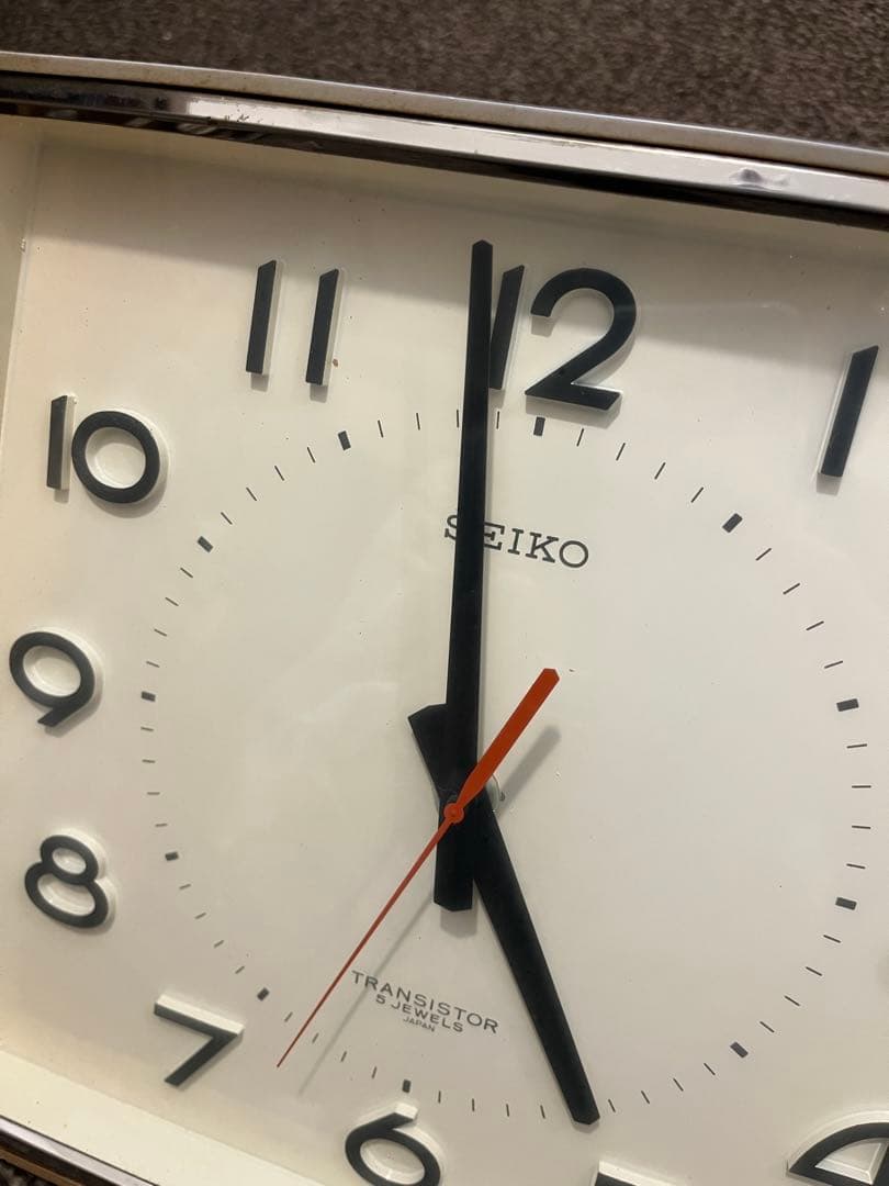 SEIKO セイコー トランジスタ式掛時計 スクエア型 ジャンク品 昭和 レトロ