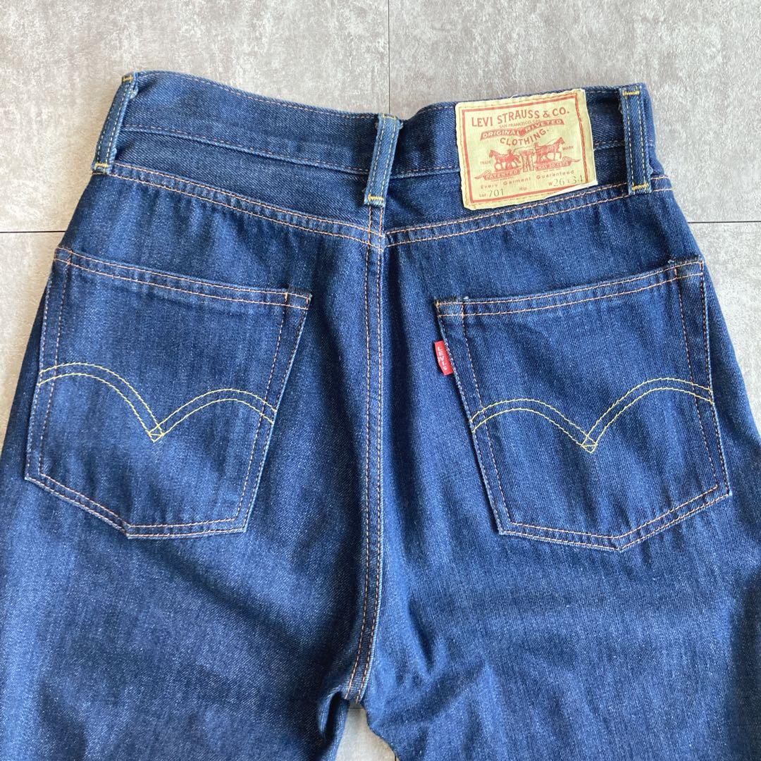 【美品】モンローデニム　Levi's 701 ピンク耳 W26 濃紺