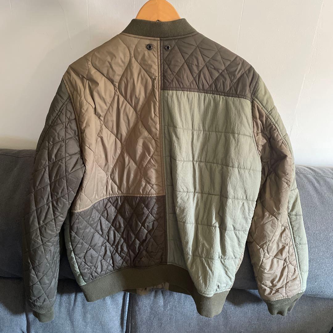 DIESEL ディーゼル キルティング切替 MA-1 中綿ブルゾン カーキ M