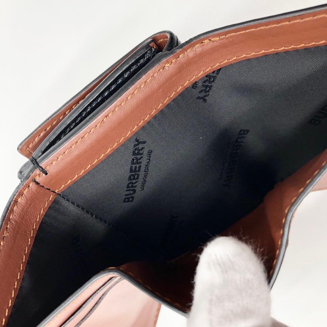 美品 バーバリー BURBERRY 3つ折り財布 ミニウォレット チェック