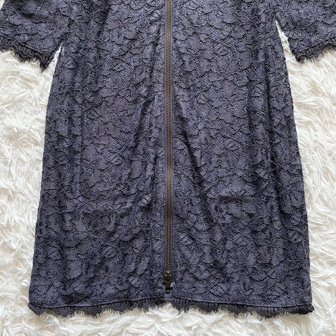 美品♡ダイアンフォンファステンバーグ　総レース　タイトワンピース　ジップアップ