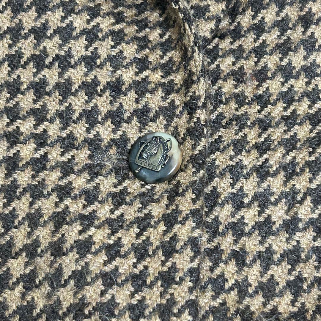 90s Ralph Lauren ツイードウール テーラードジャケット 千鳥格子