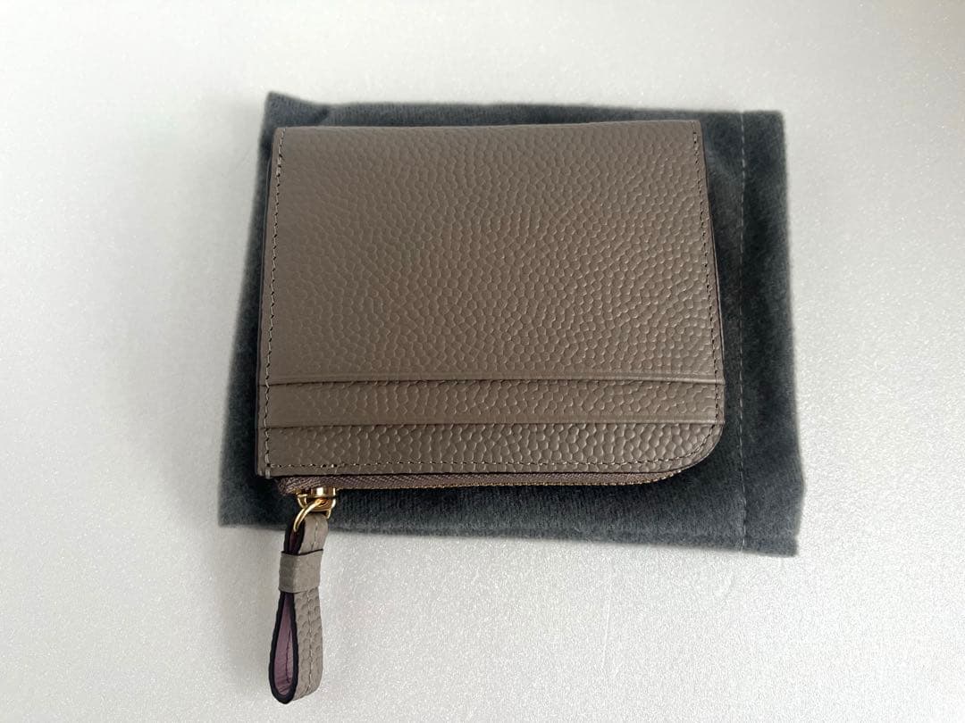 【PELLE BORSA】Lファスナーミニ財布Fine Goods トープ