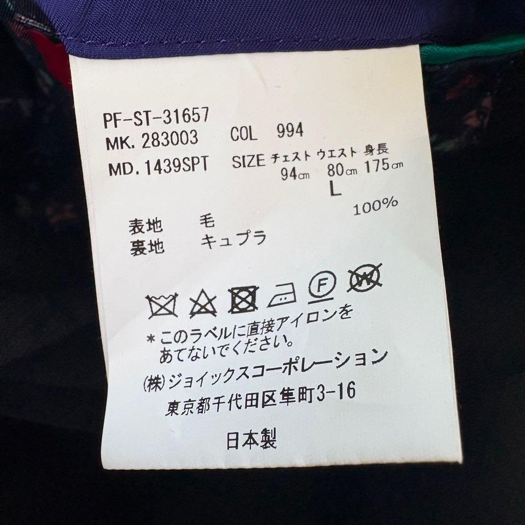 現行　ポールスミス　テーラードジャケット　ジニョーネ　花柄　黒　L 大きいサイズ