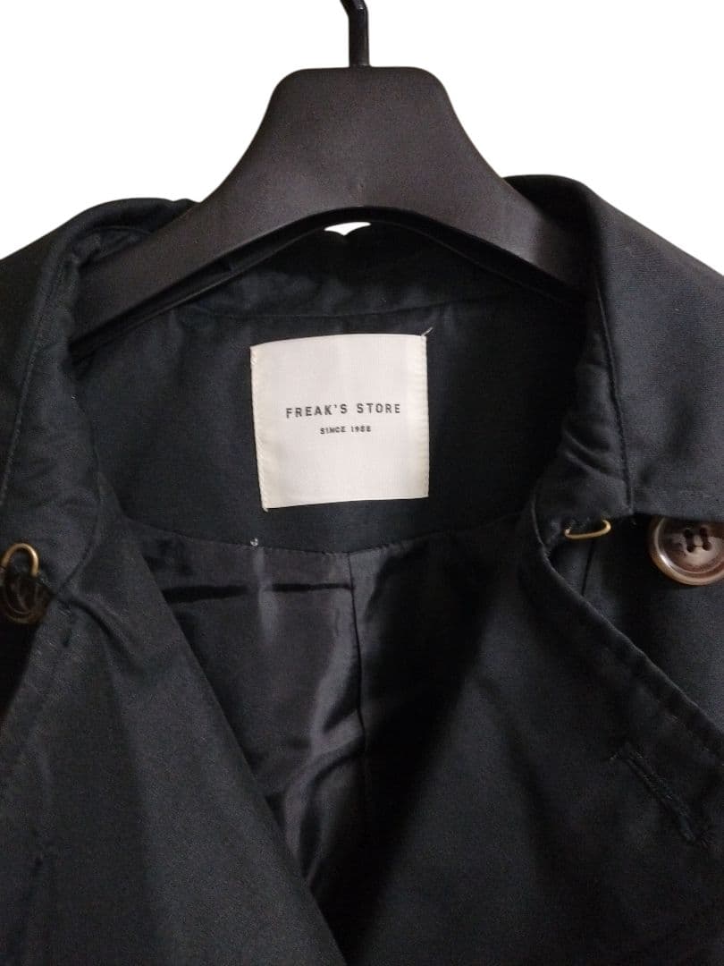 【新品タグ付】FREAK'S STORE ブラックトレンチコート スプリング