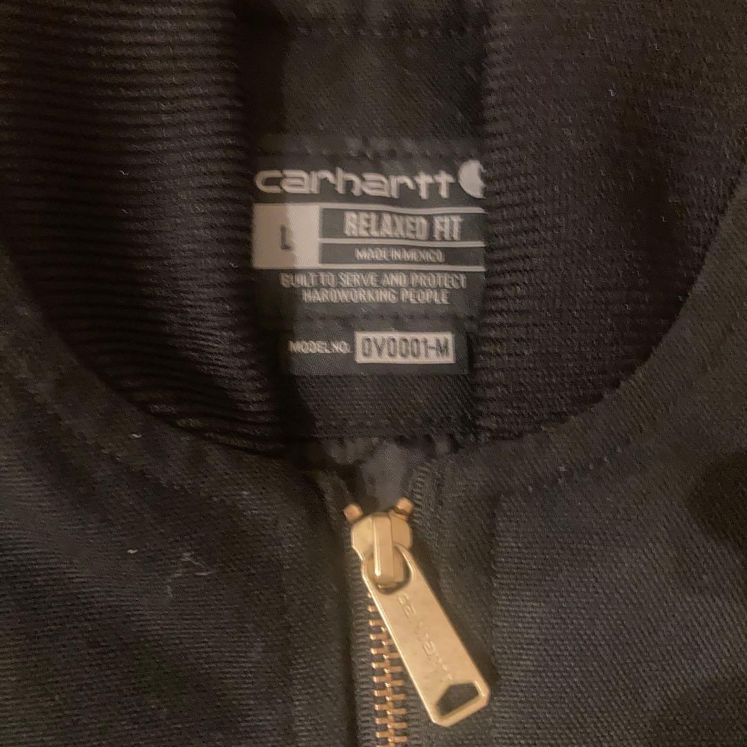 Carhartt ブラック ジップアップベスト