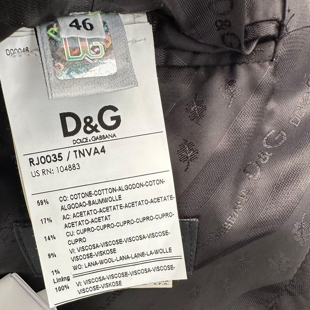 D&G ドルチェ＆ガッバーナ テーラードJK 黒系 46
