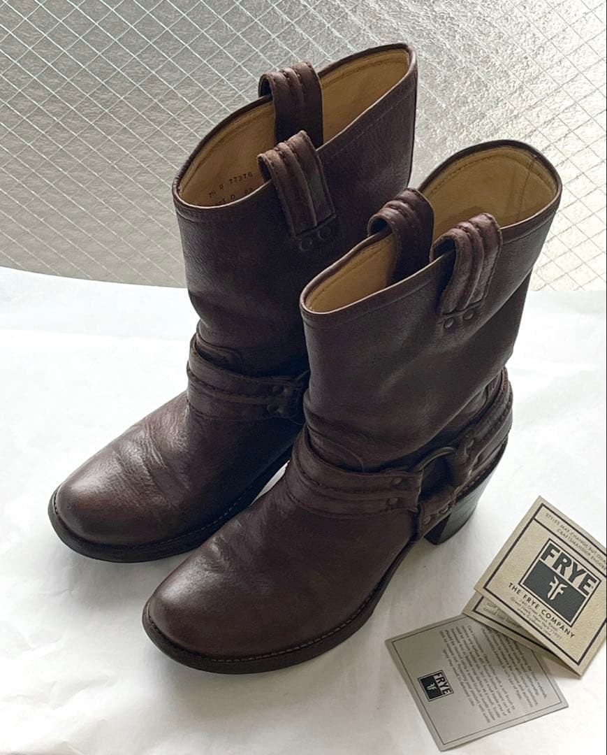 FRYE フライ ハーネスブーツ バイカーブーツ US 7.5 ダークブラウン