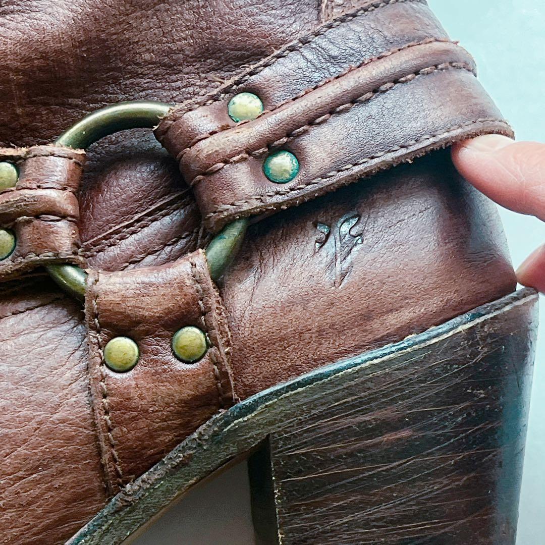 FRYE フライ ハーネスブーツ バイカーブーツ US 7.5 ダークブラウン
