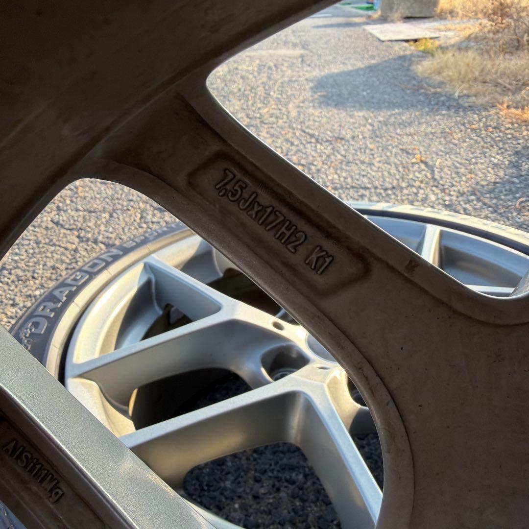 【美品】BORBET17インチ　225/45R17 バリ溝 4本倉庫保管