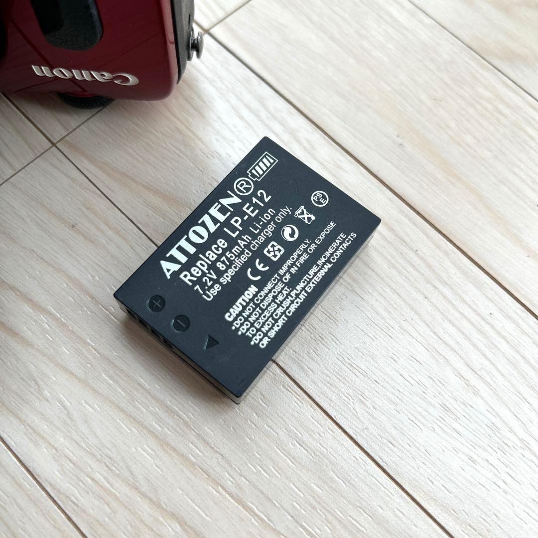 Canon EOS M レッド ミラーレス一眼カメラ レンズ付き