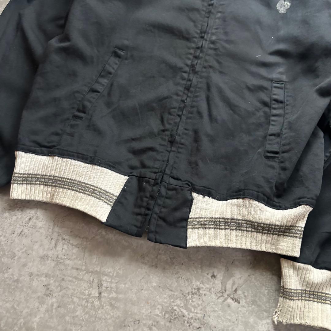 古着　50s レーヨン　ジャケット　ブルゾン　コットン　検索　ギャバジャン　リブ