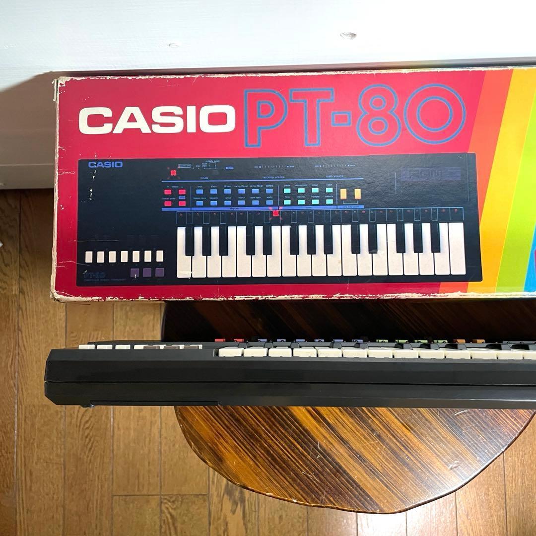 【音質良好・動作OK】CASIO PT-80 レゲエ音源 ミニガイド付キーボード