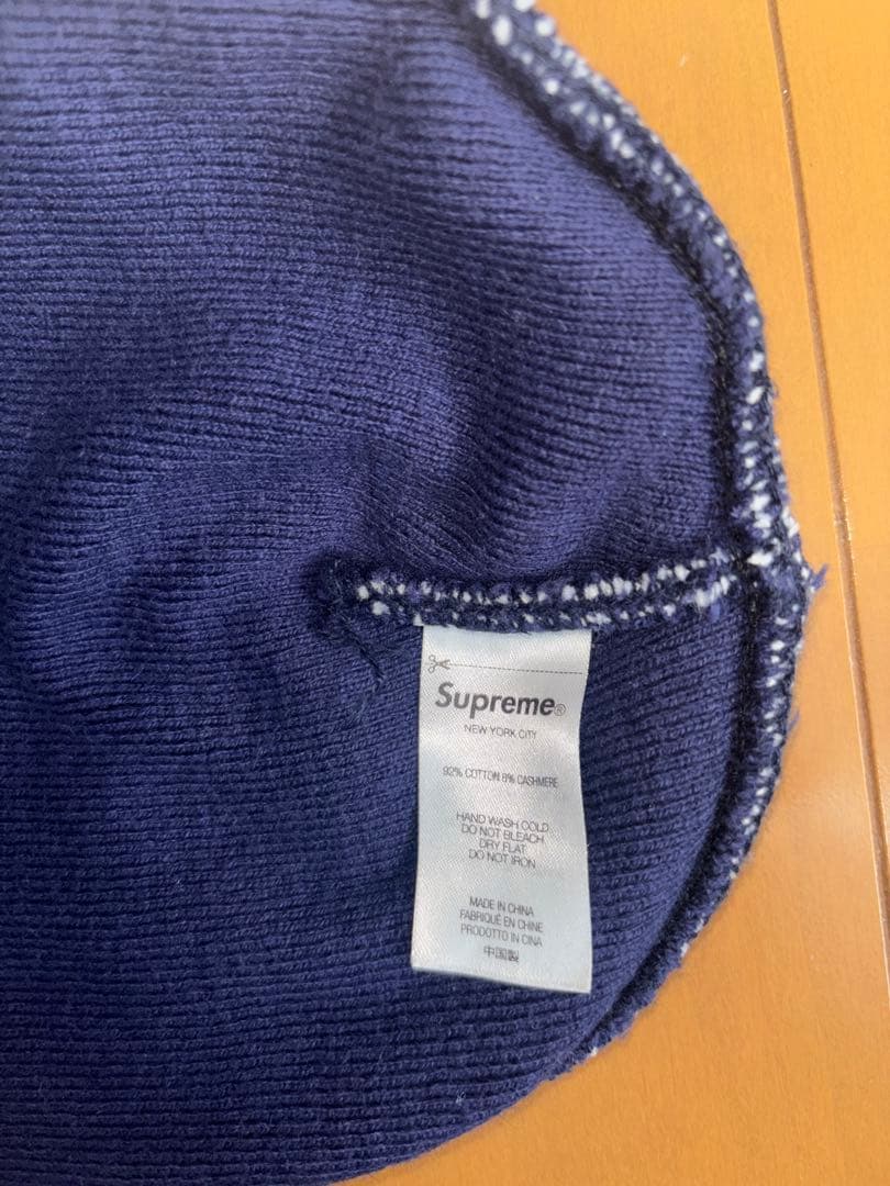Supreme Big Logo Beanie ビッグロゴビーニー (ネイビー)