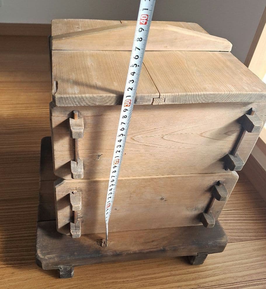 木製 角せいろ 蒸し器 ２段 蒸し器 セイロ 大正 昭和 レトロ