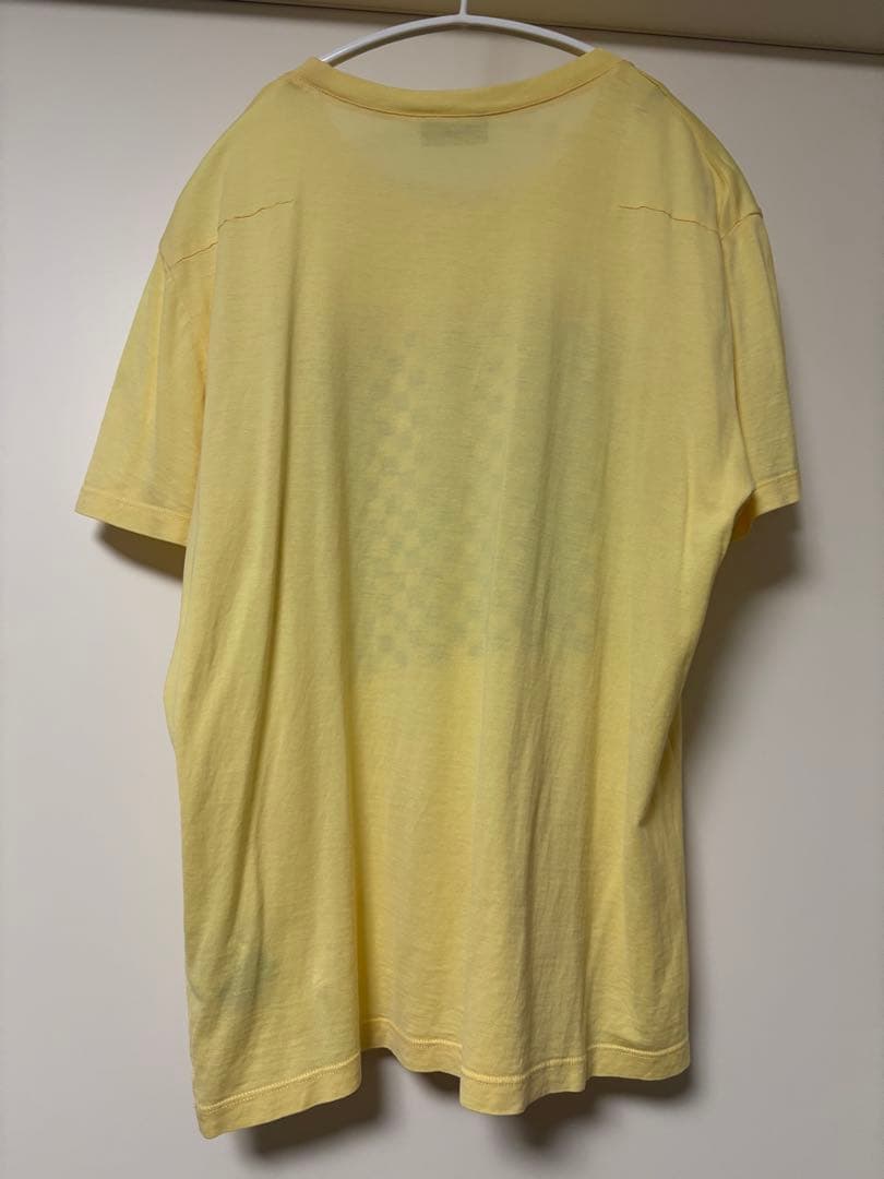06 ディオールオム　チェッカーフラッグ　Tシャツ　イエロー　xs