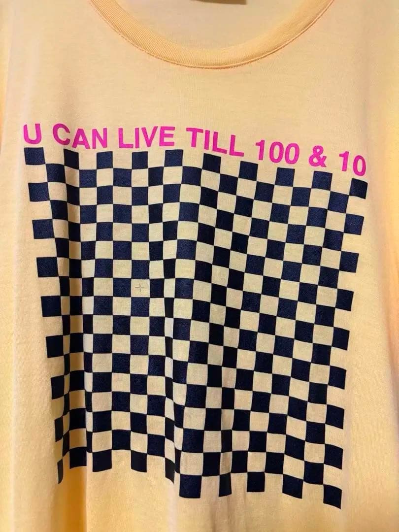 06 ディオールオム　チェッカーフラッグ　Tシャツ　イエロー　xs