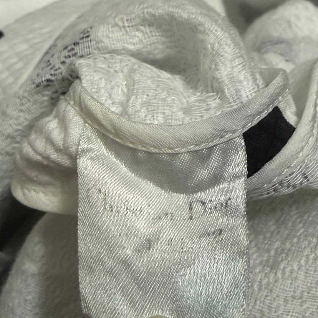 Christian Dior ドット柄ロングコート ワンピース ホワイトブラック