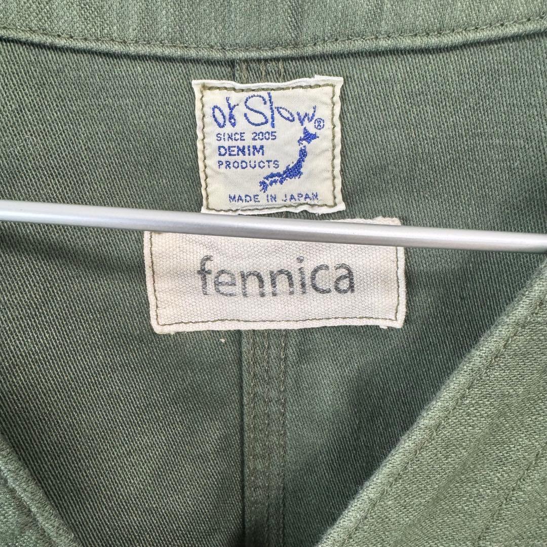 orslow×fennica オリーブ デニムカバーオール
