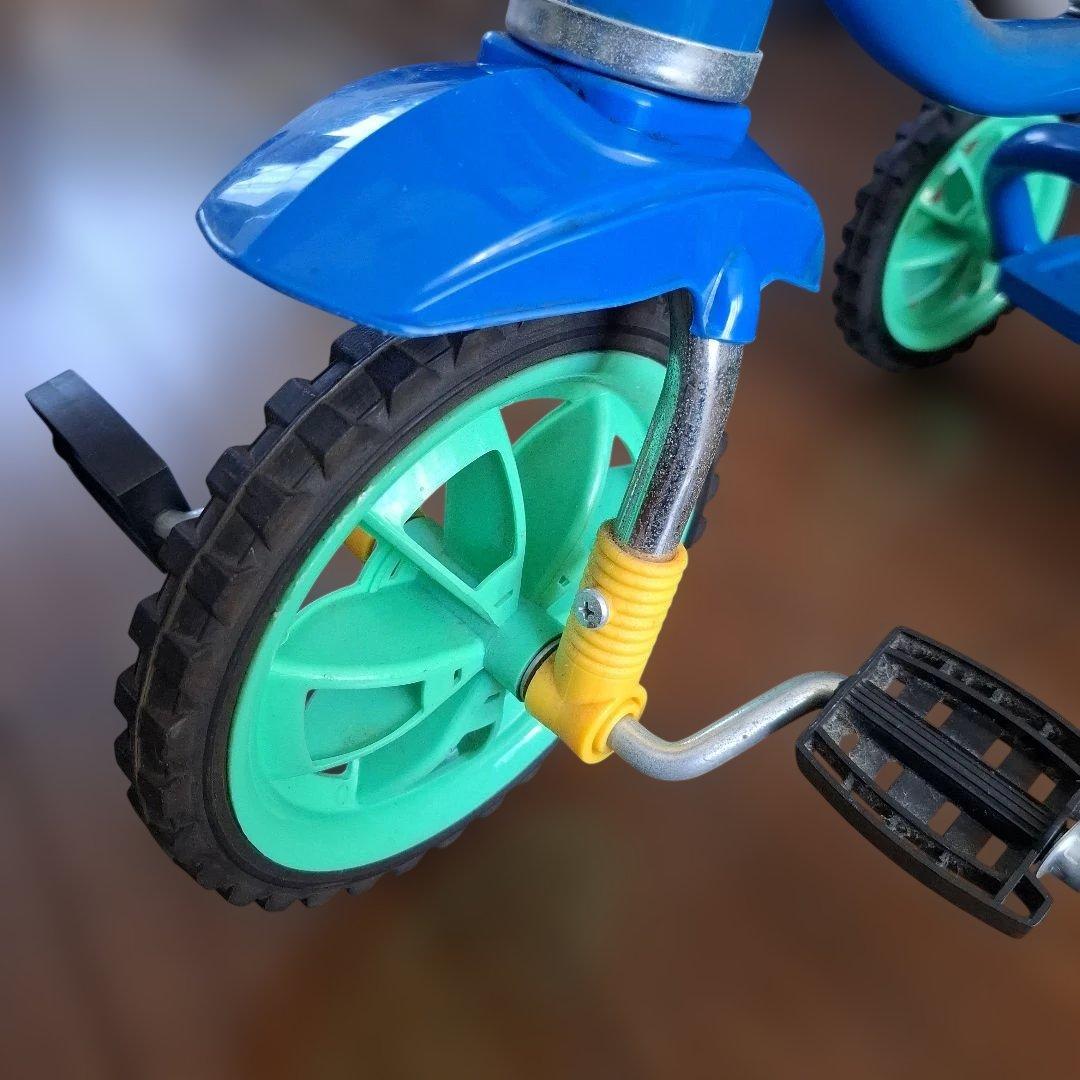 三輪車 豆ダルマ　ブルー　昭和レトロ　キッズサイクル