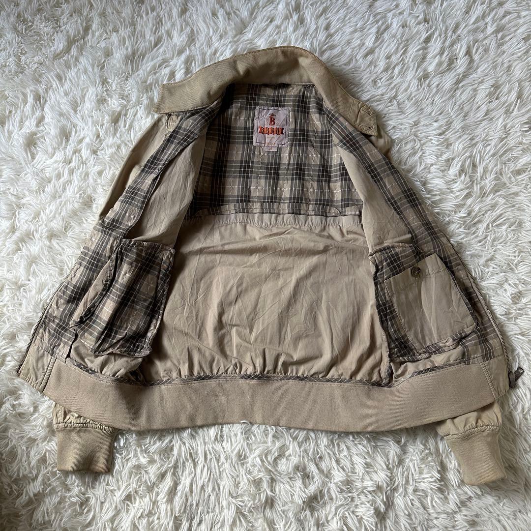 BARACUTA スイングトップ ハリントンジャケット ベージュ チェック 36