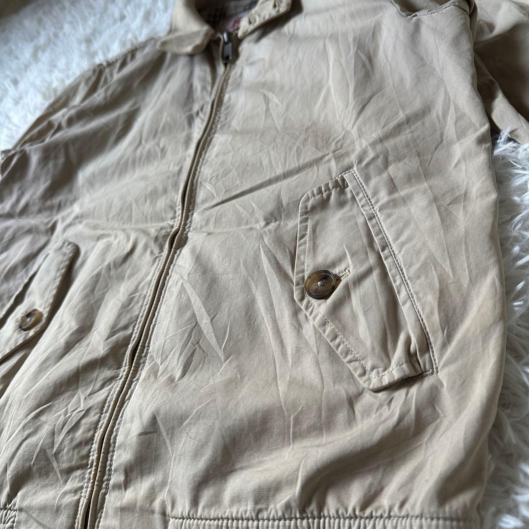 BARACUTA スイングトップ ハリントンジャケット ベージュ チェック 36