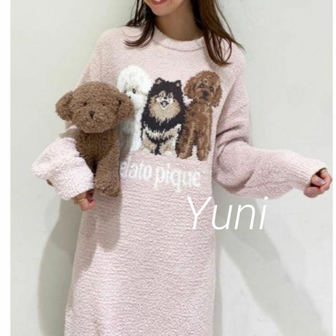 正規品♡DOGジャガードワンピース♡ピンク　トイプードル