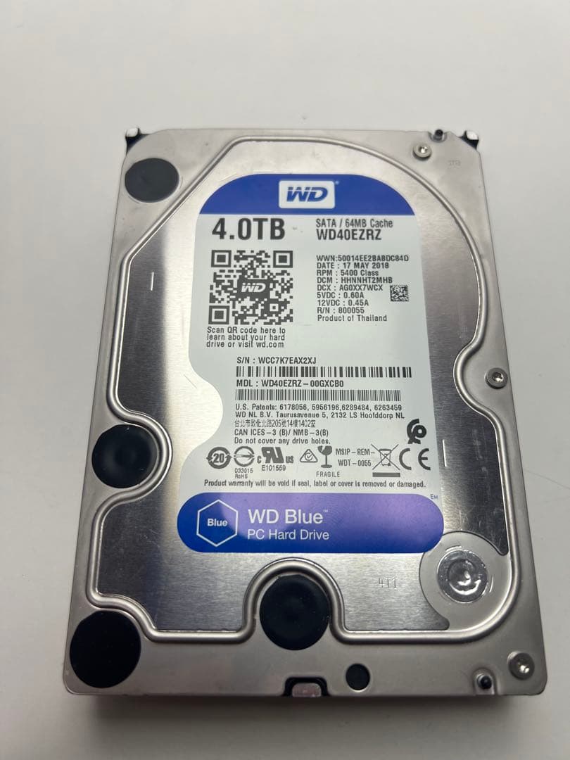 ツ*ン様 【CMR方式】WD Blue 4TB HDD 3.5インチ WD40E