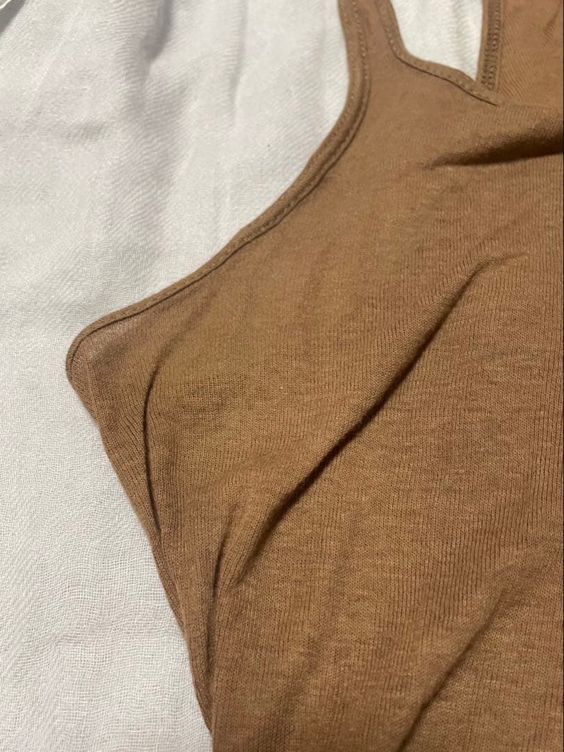 Rick Owensコットンタンクトップブロンズ　リックオウエンス