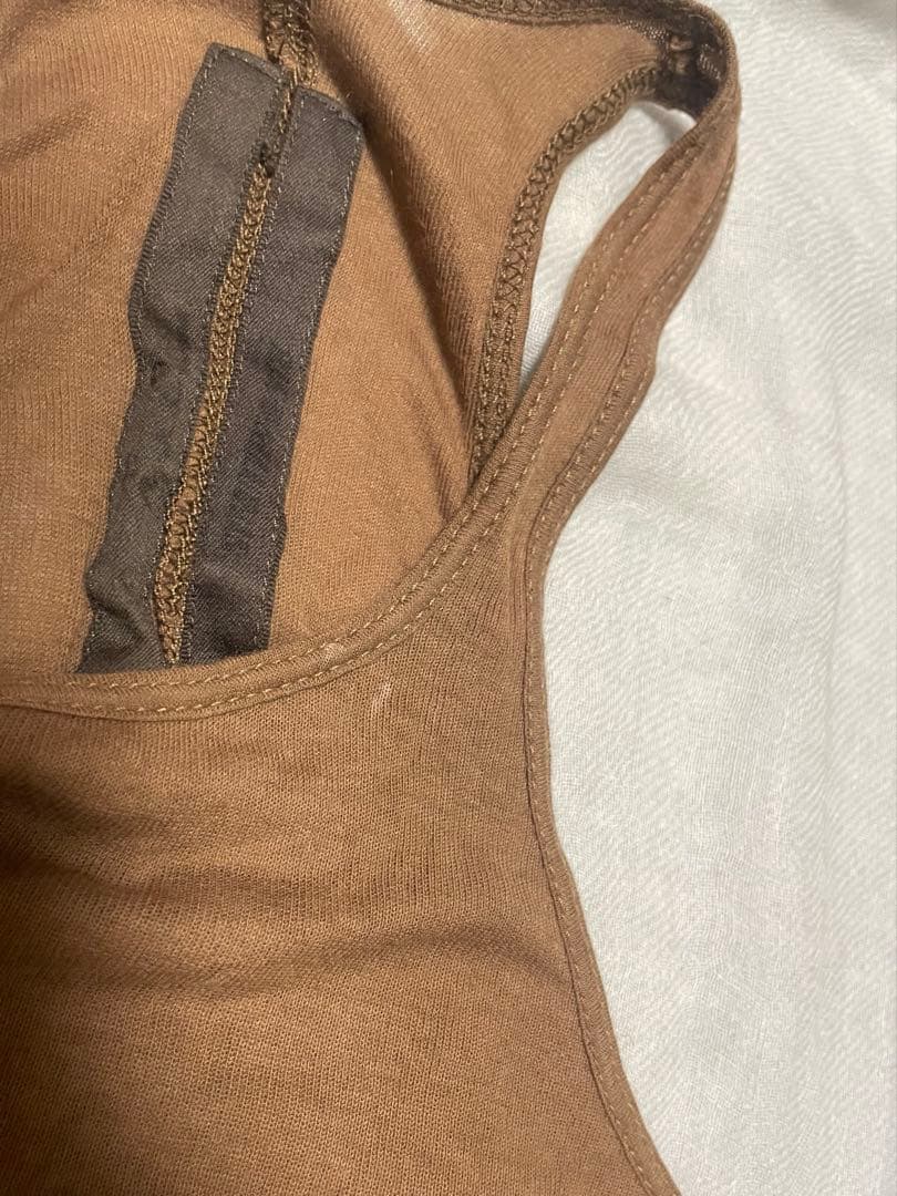 Rick Owensコットンタンクトップブロンズ　リックオウエンス