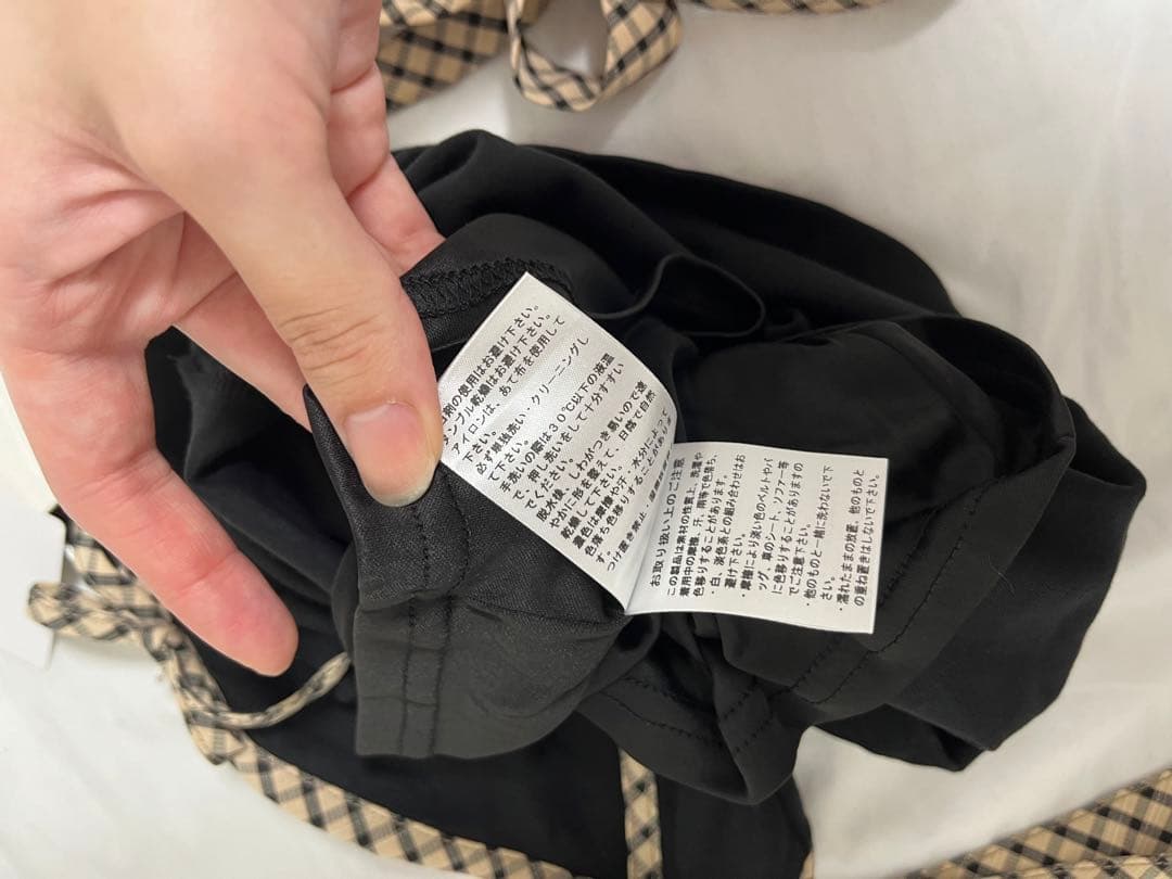 トップス ANDMARY Alice check ribbon tops