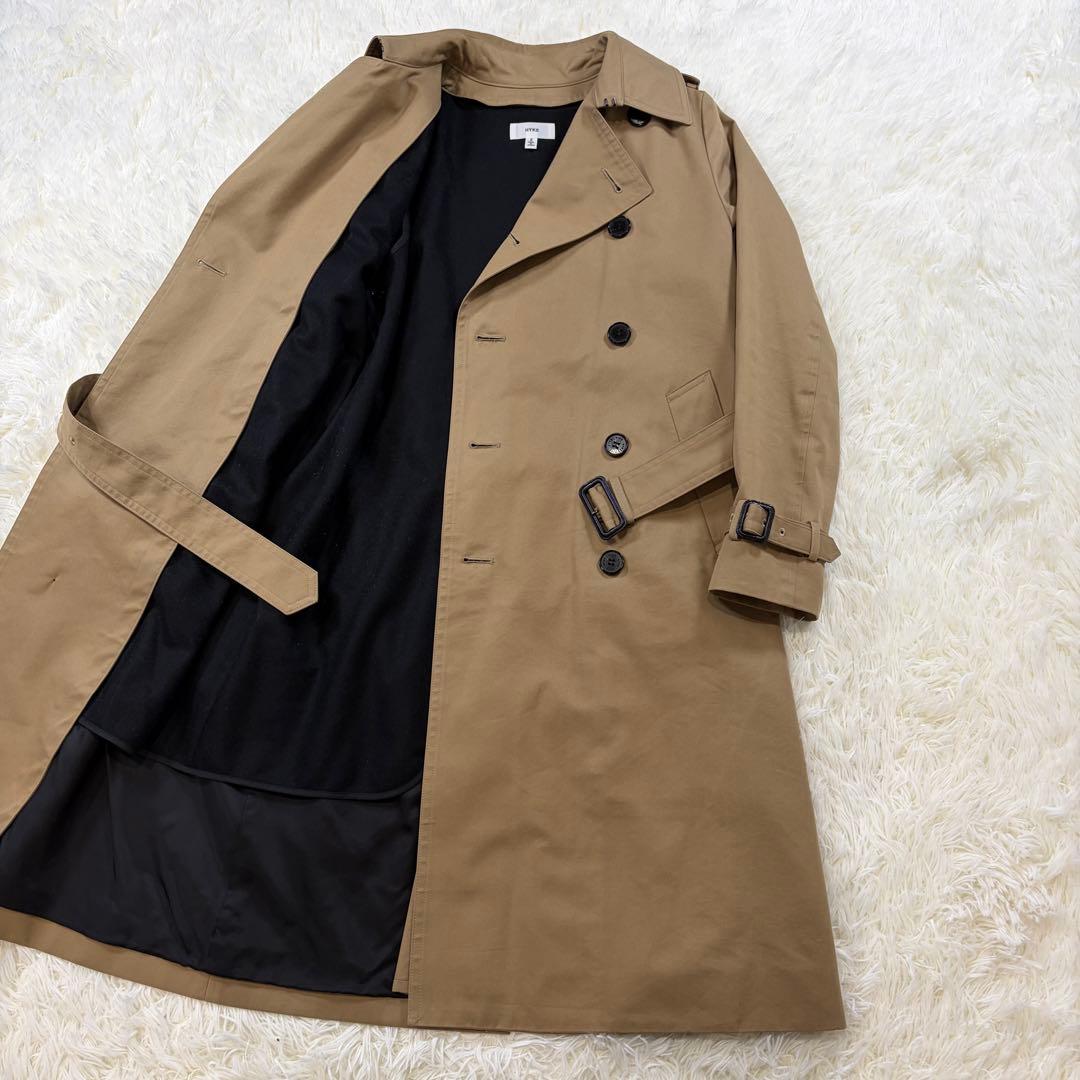 【美品】HYKE トレンチコート ロング 春用 ライナー ベルト ベージュ 2