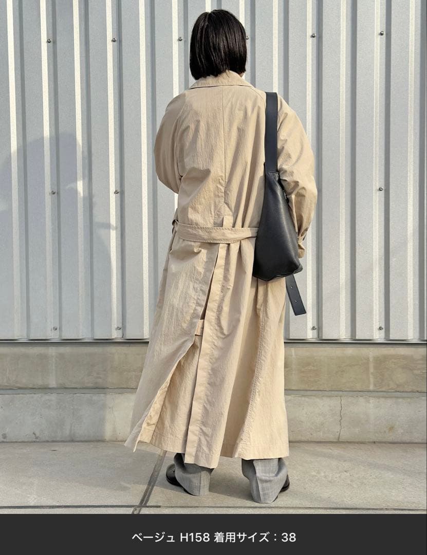 美品 AP STUDIO 23SS Basic ナイロントレンチコート 38
