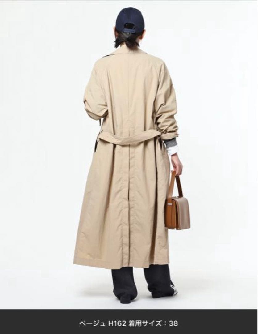 美品 AP STUDIO 23SS Basic ナイロントレンチコート 38