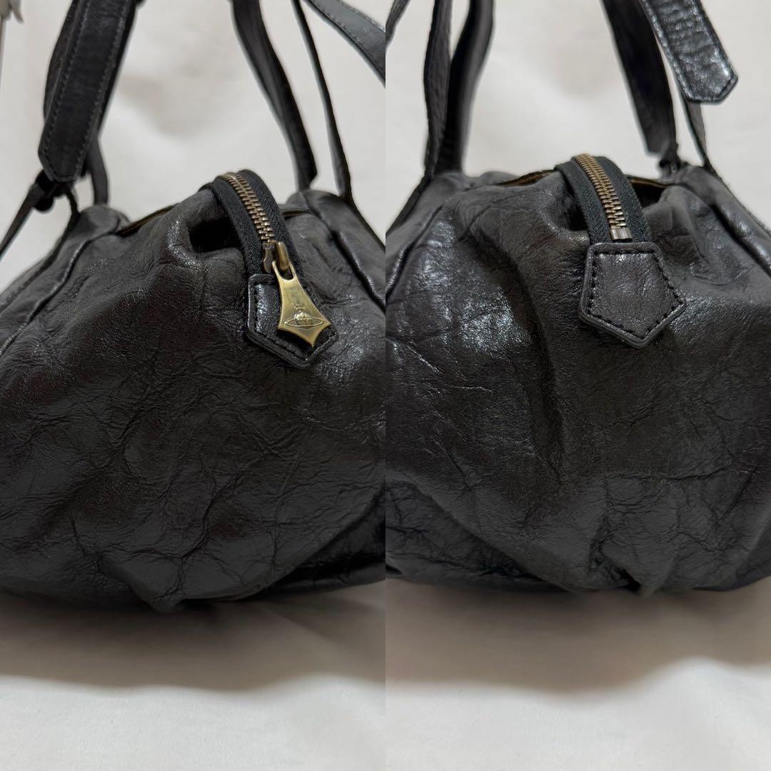 【美品】ヴィヴィアンウエストウッド トートバッグ レザー オーブ ロゴ 黒