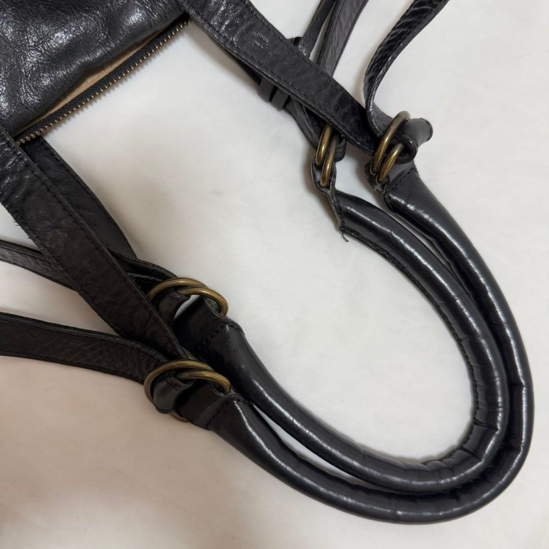 【美品】ヴィヴィアンウエストウッド トートバッグ レザー オーブ ロゴ 黒