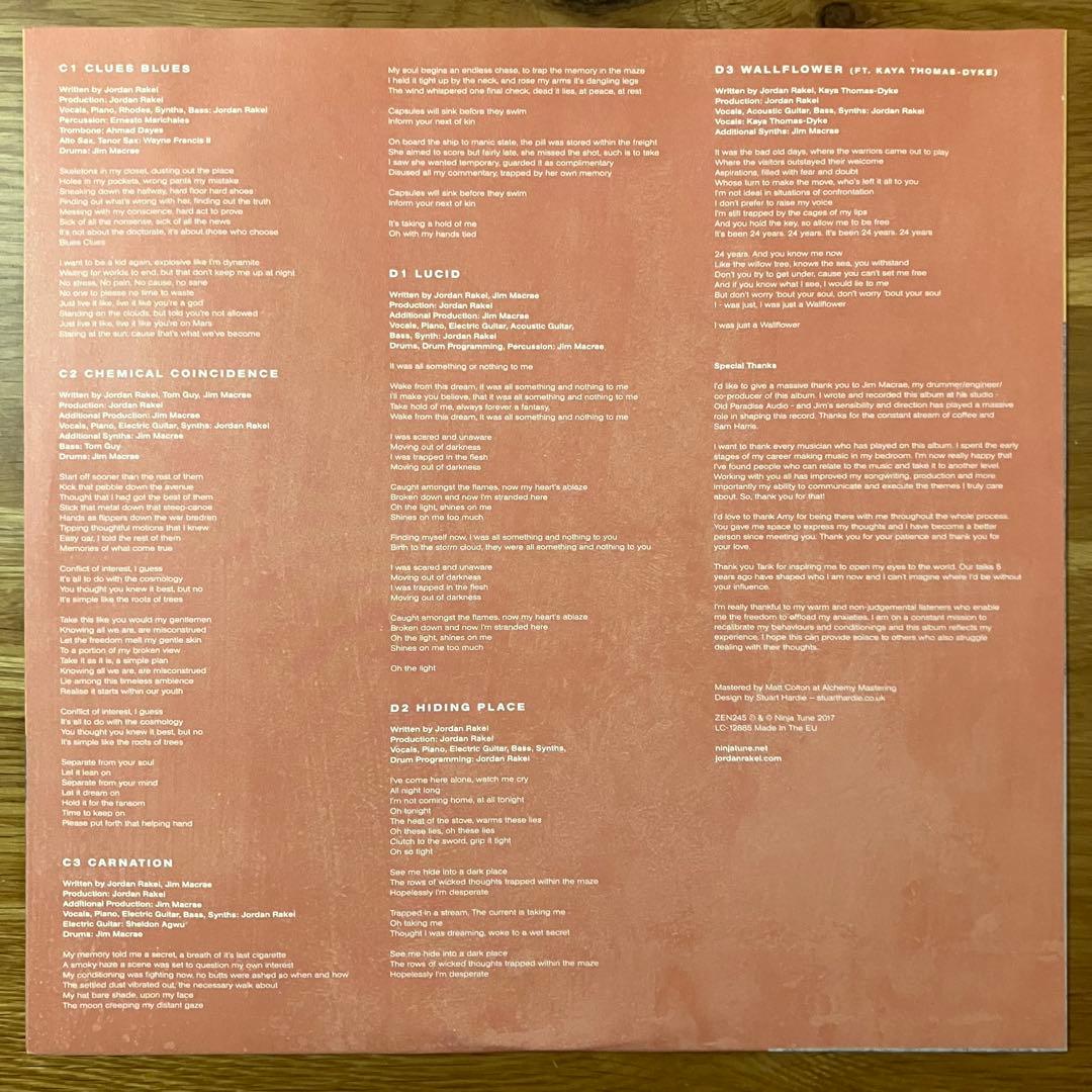 Jordan Rakei – Wallflower アナログレコード LP