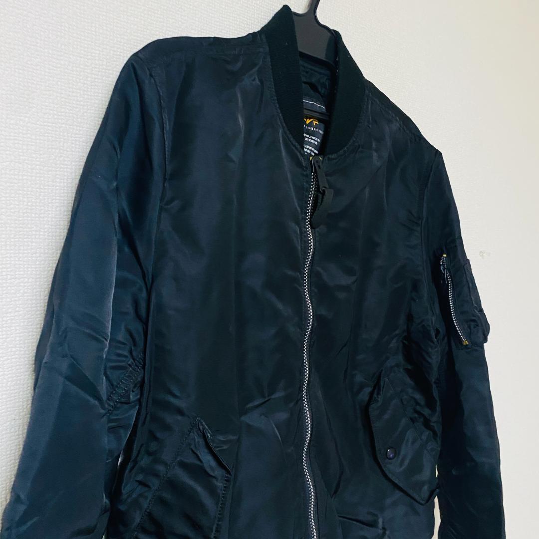 【美品】アルファ インダストリーズ ALPHA MA-1 ブラック サイズL