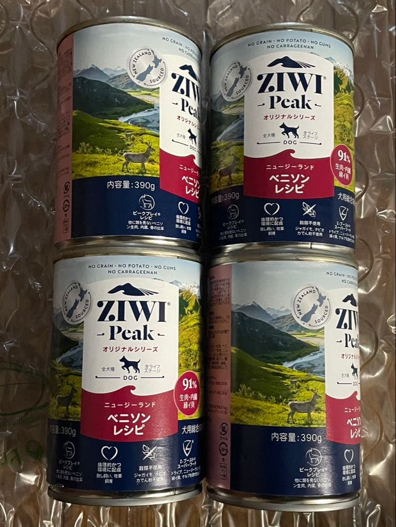 ZIWI Peak ベニソンレシピ 390g缶×4個セット