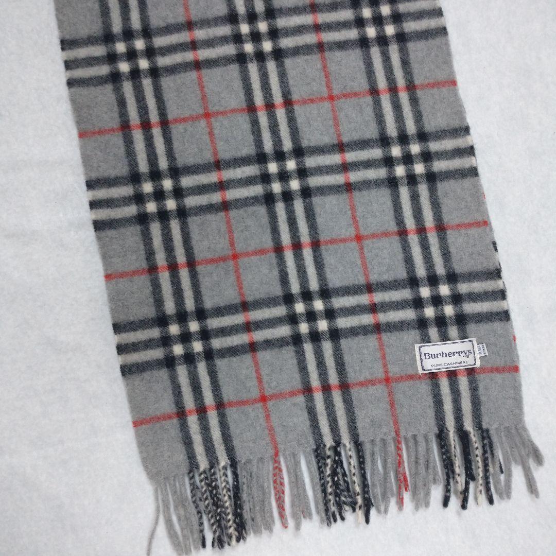 美品 BURBERRY バーバリーズ カシミア 100% グレー