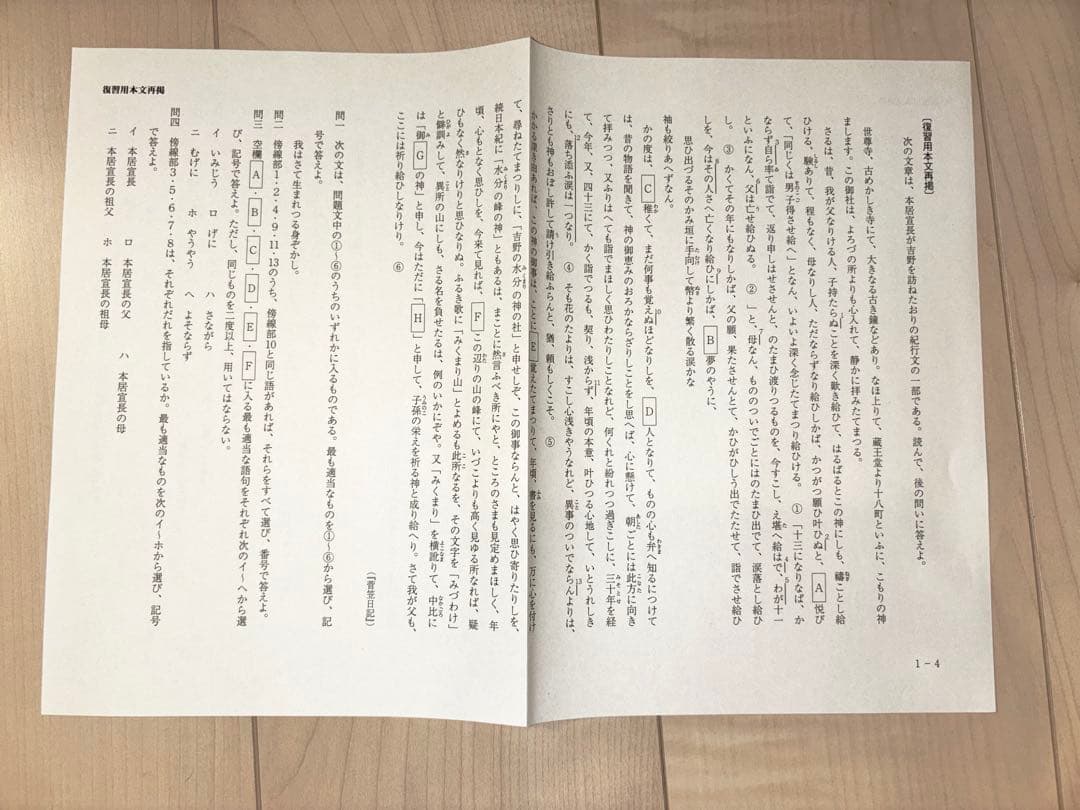 [駿台]早大古文演習 前期後期 計24回 夏期講習早大古文テスト計2回 解答付き