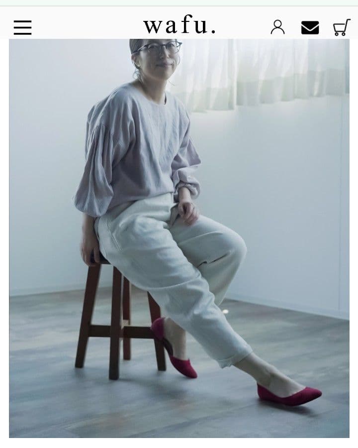 wafu. リネン みんな大好き 一番使いやすいシルエット ホワイトデニムパンツ