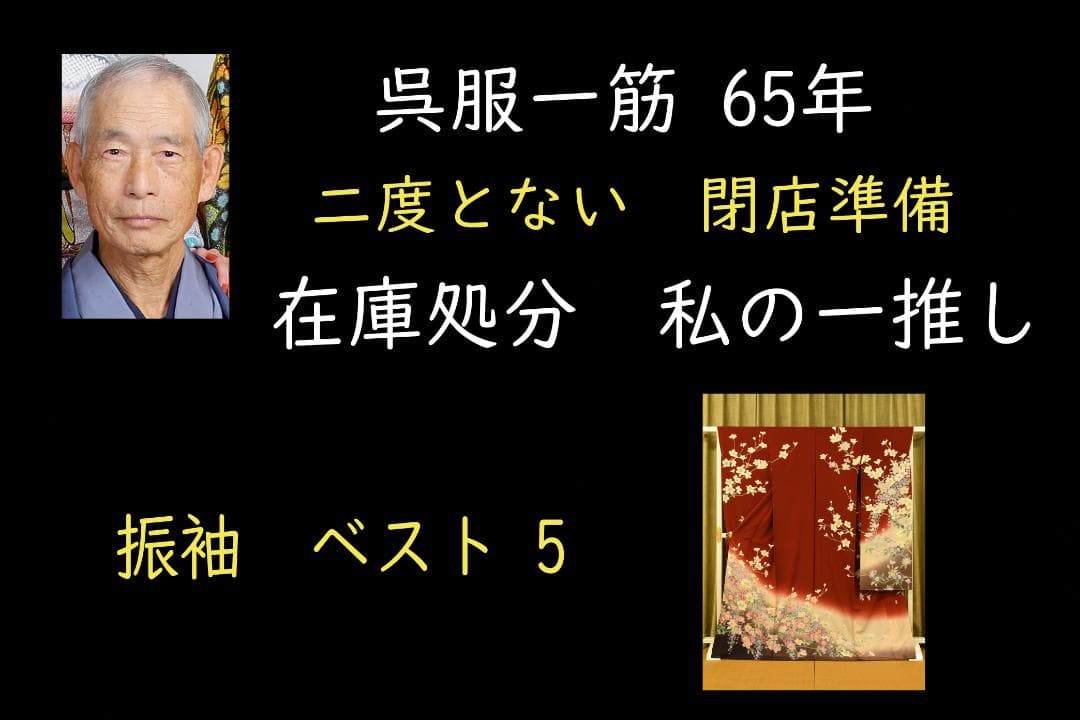 振袖　私の一推し ベスト5　　手描き友禅　逸品　747