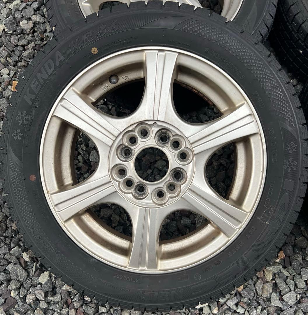 スタッドレス ホイールセット14インチ 155/65R14 4本セット即配送可