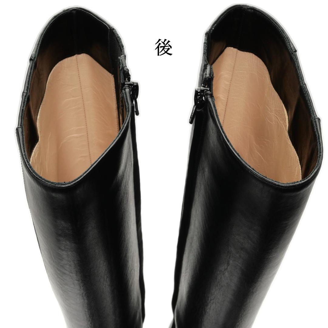 36.5　Christian Louboutin　黒　8cmヒール　ヒール傷