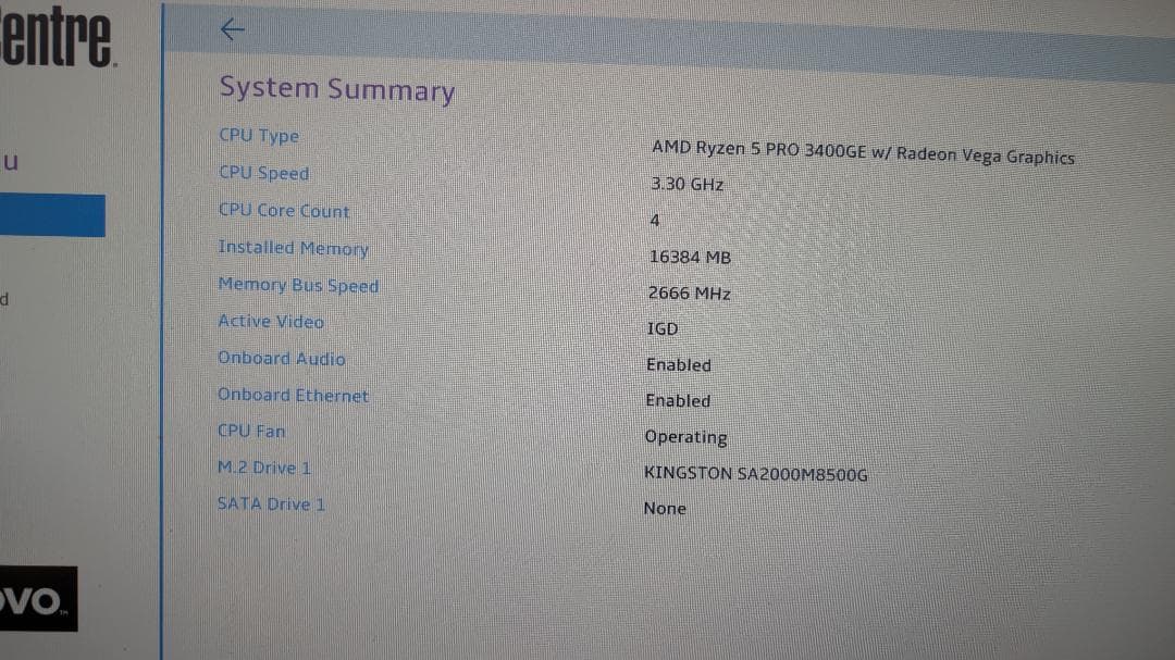 ミニPC Lenovo tiny m75q-1 Ryzen 5 Pro 3400ge