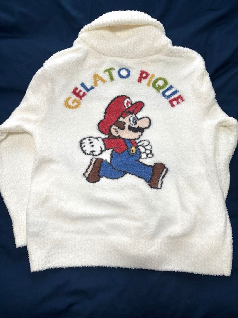 gelato pique スーパーマリオ ベビモコジャガードショールカーディガン
