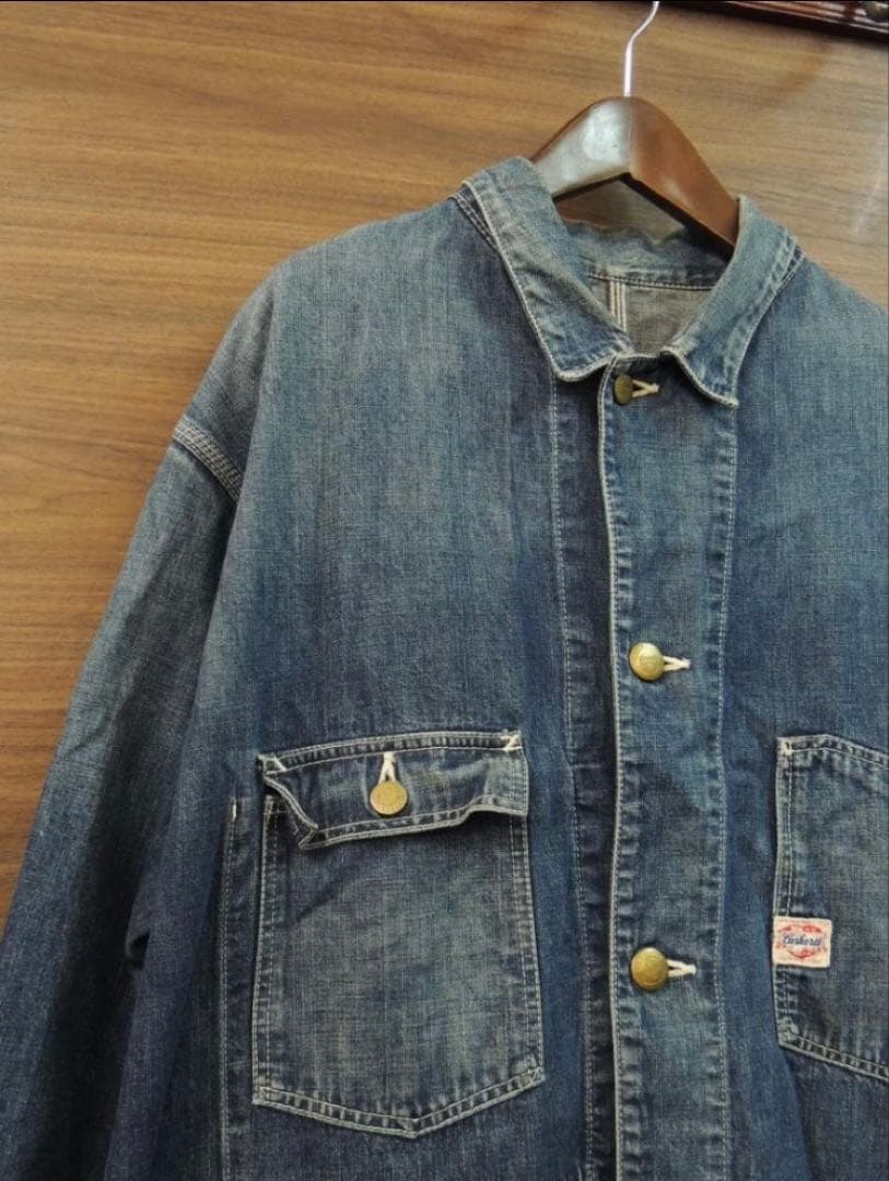 40S 50S VINTAGE復刻カーハート ハートタグ デニムカバーオール