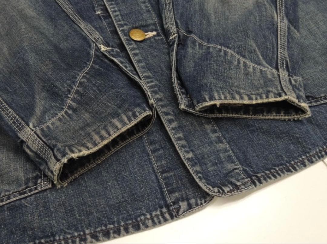 40S 50S VINTAGE復刻カーハート ハートタグ デニムカバーオール